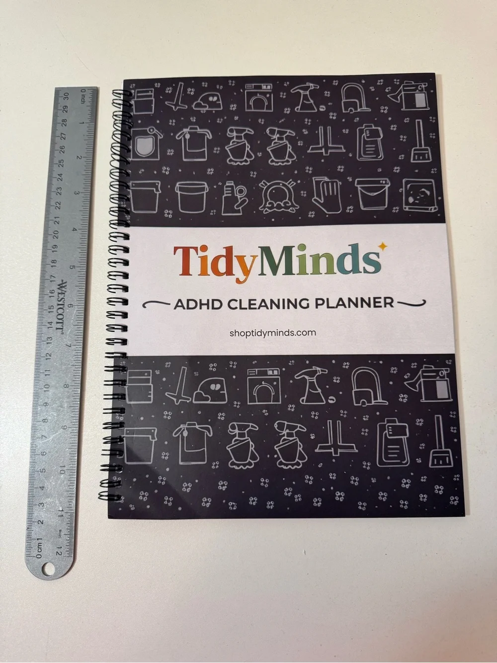 ADHD Cleaning Planner Notebook - Black & White